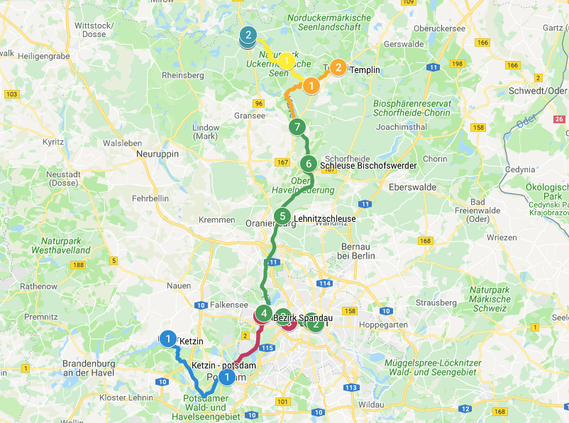 One-Way-Tour von Fleesensee nach Fürstenberg